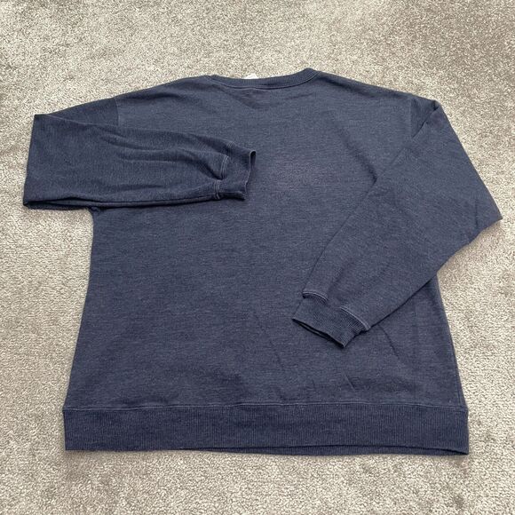 Disney Mickey Mouse Graphic Pullover Sweatshirt Mens XL Blue Crew Neck Casual - Picture 2 of 12